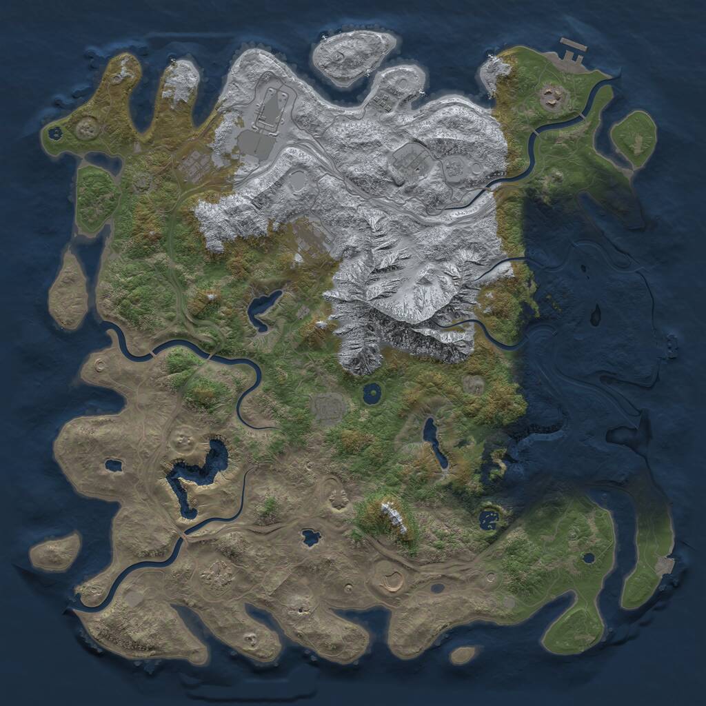 Rust Map: Procedural Map, Size: 5200, Seed: 2138, 16 Monuments