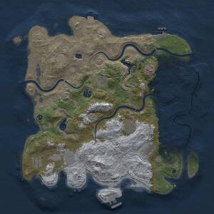 Thumbnail Rust Map: Procedural Map, Size: 4000, Seed: 616197373, 14 Monuments