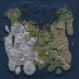 Thumbnail Rust Map: Procedural Map, Size: 4000, Seed: 487764, 15 Monuments