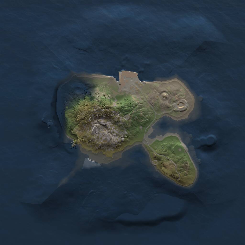 Rust Map: Procedural Map, Size: 1500, Seed: 57921, 1 Monuments