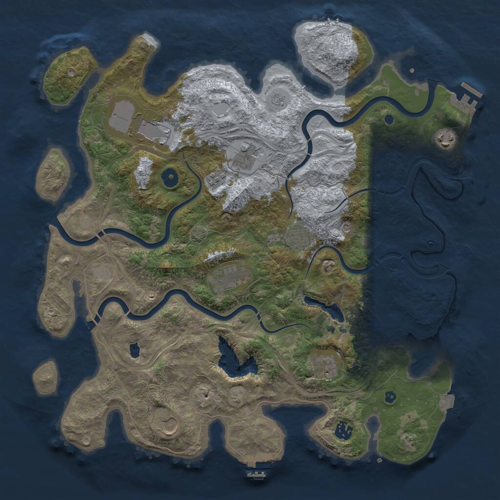 Rust Map: Procedural Map, Size: 4250, Seed: 197272983, 15 Monuments