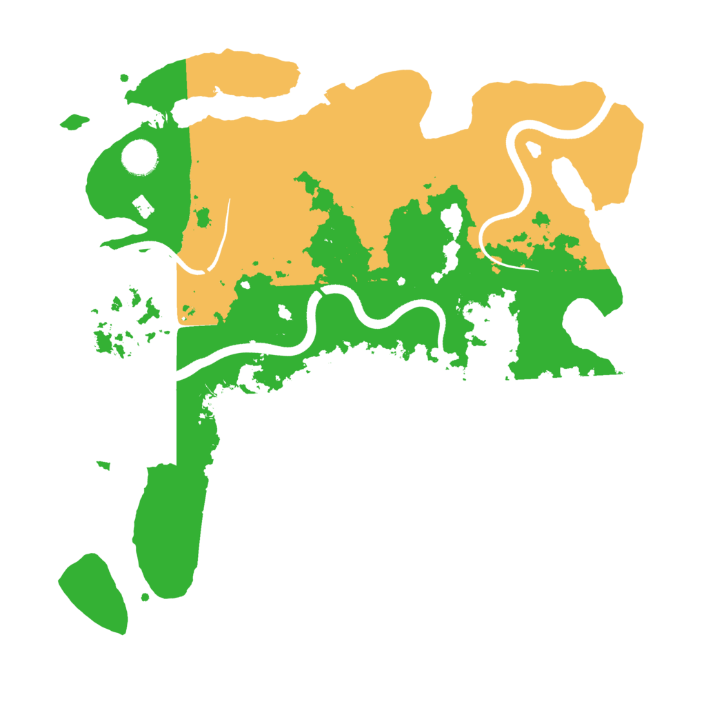 Biome Rust Map: Procedural Map, Size: 3500, Seed: 1989