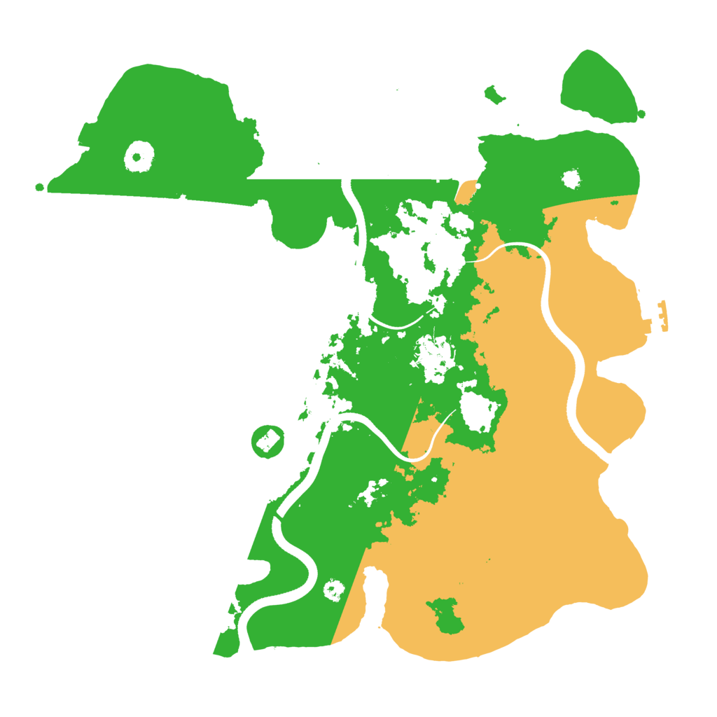 Biome Rust Map: Procedural Map, Size: 3500, Seed: 25158