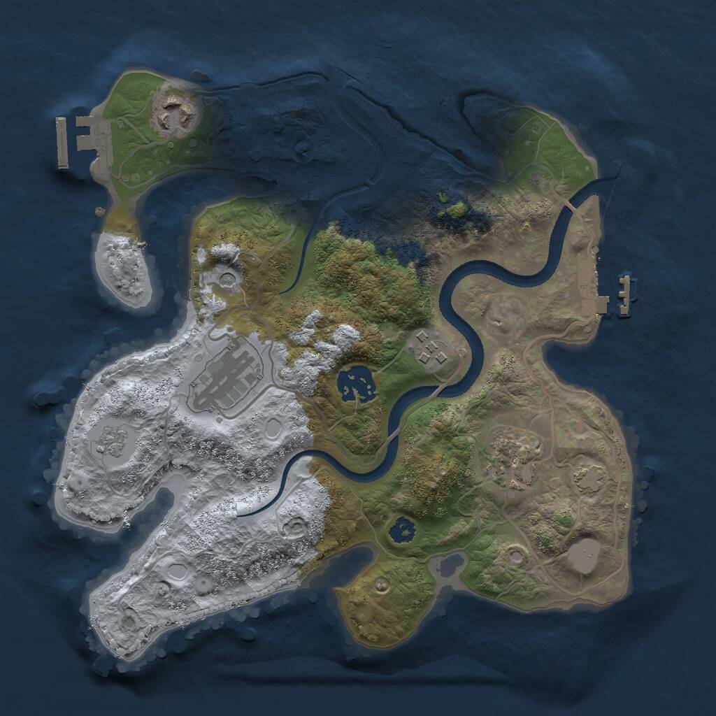 Rust Map: Procedural Map, Size: 2800, Seed: 539540883, 11 Monuments