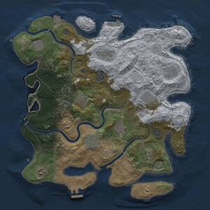 Thumbnail Rust Map: Procedural Map, Size: 3700, Seed: 218112, 18 Monuments