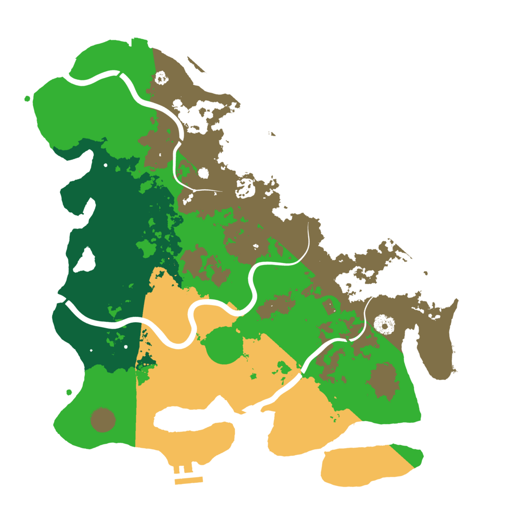Biome Rust Map: Procedural Map, Size: 3700, Seed: 218112