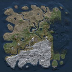 Thumbnail Rust Map: Procedural Map, Size: 4500, Seed: 933591527, 16 Monuments