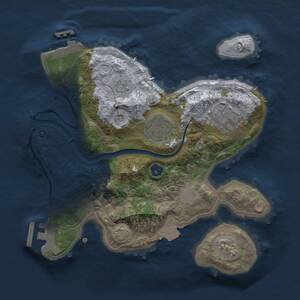 Thumbnail Rust Map: Procedural Map, Size: 2450, Seed: 1934455209, 8 Monuments