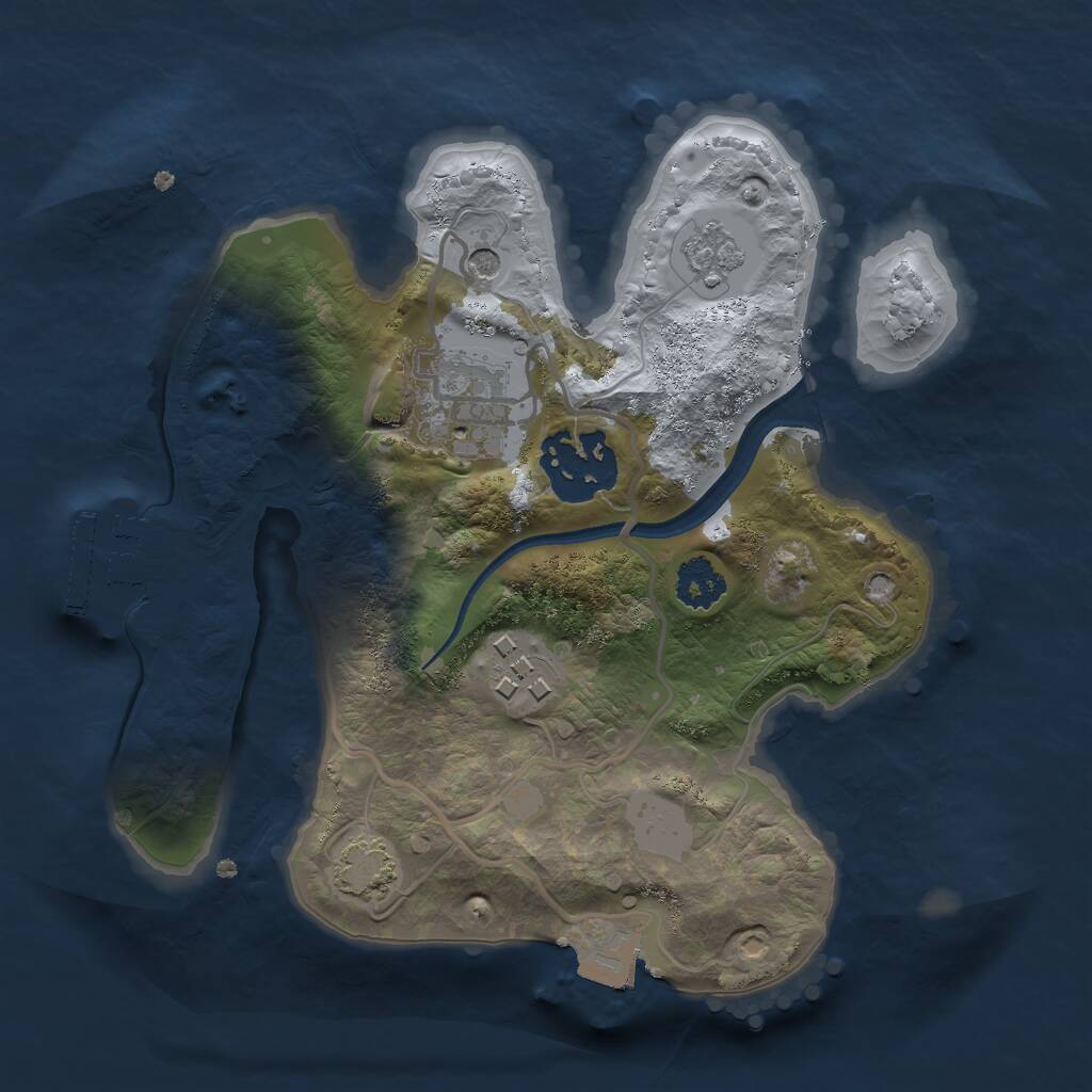 Rust Map: Procedural Map, Size: 2200, Seed: 717858230, 8 Monuments