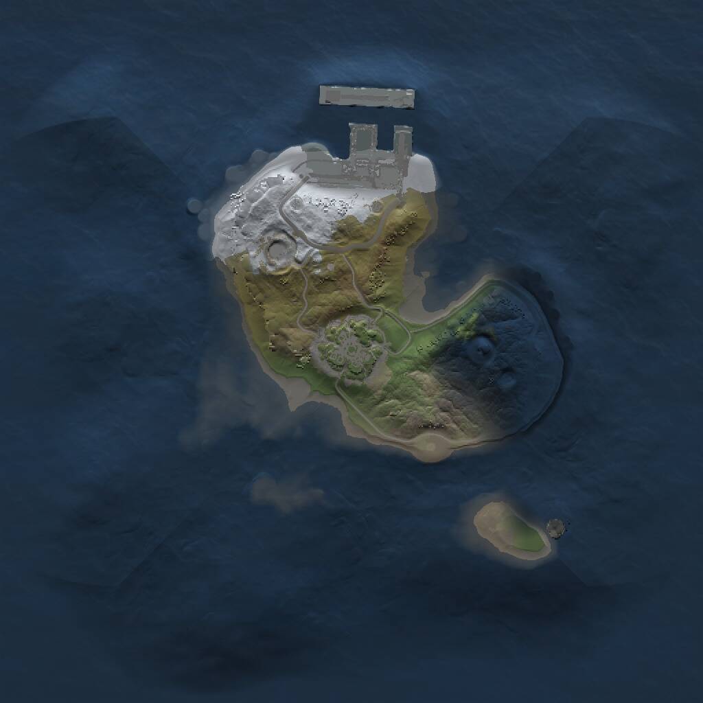 Rust Map: Procedural Map, Size: 1500, Seed: 613912533, 3 Monuments