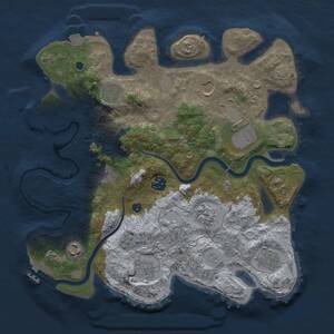 Thumbnail Rust Map: Procedural Map, Size: 3500, Seed: 2448, 16 Monuments