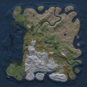 Thumbnail Rust Map: Procedural Map, Size: 4500, Seed: 1545557100, 17 Monuments