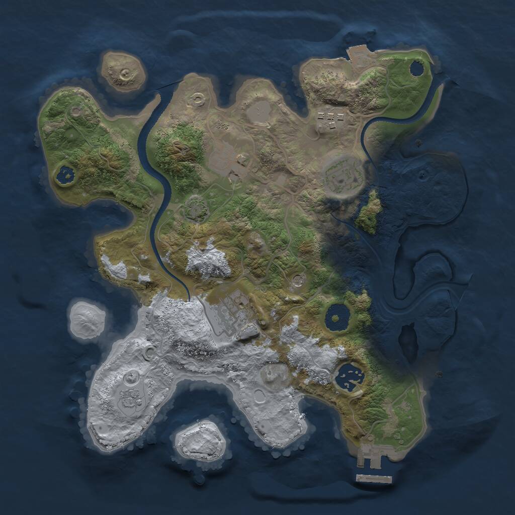 Rust Map: Procedural Map, Size: 2900, Seed: 35000, 10 Monuments