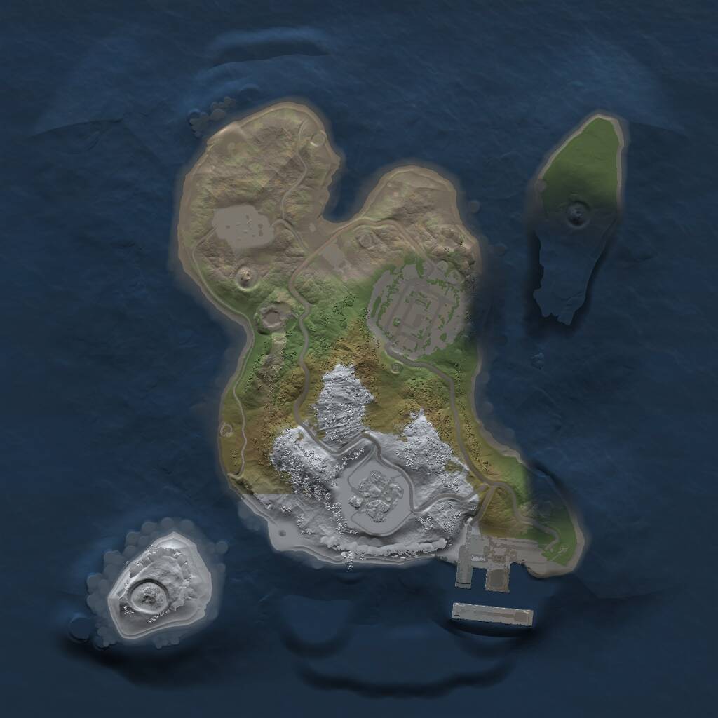 Rust Map: Procedural Map, Size: 1800, Seed: 30000, 4 Monuments