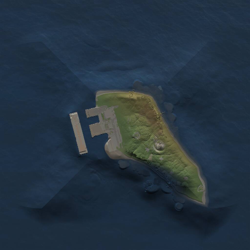 Rust Map: Procedural Map, Size: 1200, Seed: 384190987, 2 Monuments