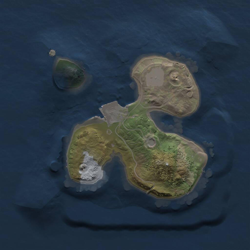 Rust Map: Procedural Map, Size: 1500, Seed: 46352, 1 Monuments