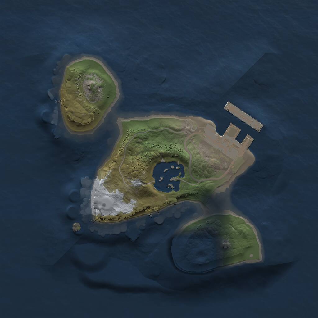 Rust Map: Procedural Map, Size: 1500, Seed: 65855, 3 Monuments