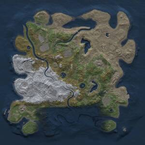 Thumbnail Rust Map: Procedural Map, Size: 4000, Seed: 1460986118, 15 Monuments