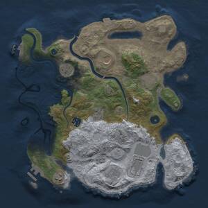 Thumbnail Rust Map: Procedural Map, Size: 3500, Seed: 1440048203, 15 Monuments