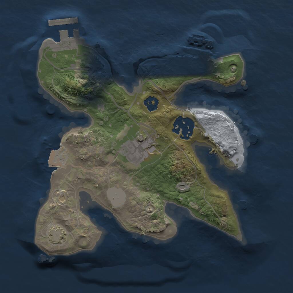 Rust Map: Procedural Map, Size: 2000, Seed: 814555571, 6 Monuments