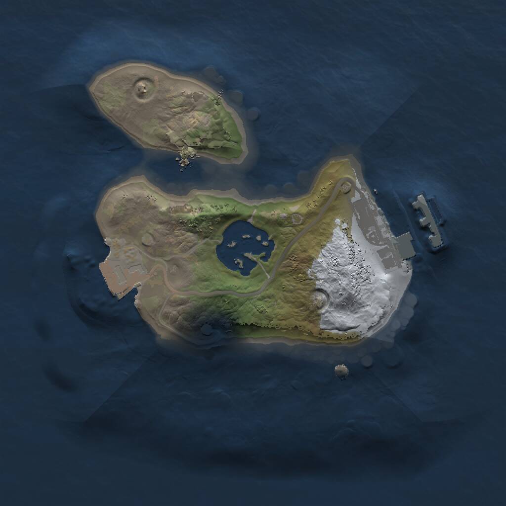 Rust Map: Procedural Map, Size: 1450, Seed: 1040923213, 3 Monuments