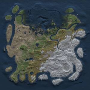 Thumbnail Rust Map: Procedural Map, Size: 4000, Seed: 87456, 16 Monuments