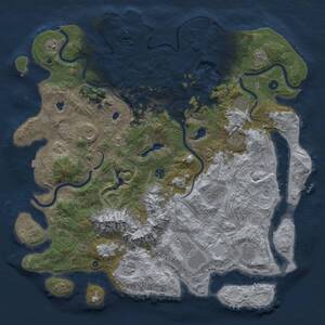 Thumbnail Rust Map: Procedural Map, Size: 5000, Seed: 46112, 17 Monuments