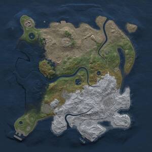Thumbnail Rust Map: Procedural Map, Size: 3600, Seed: 485403, 14 Monuments