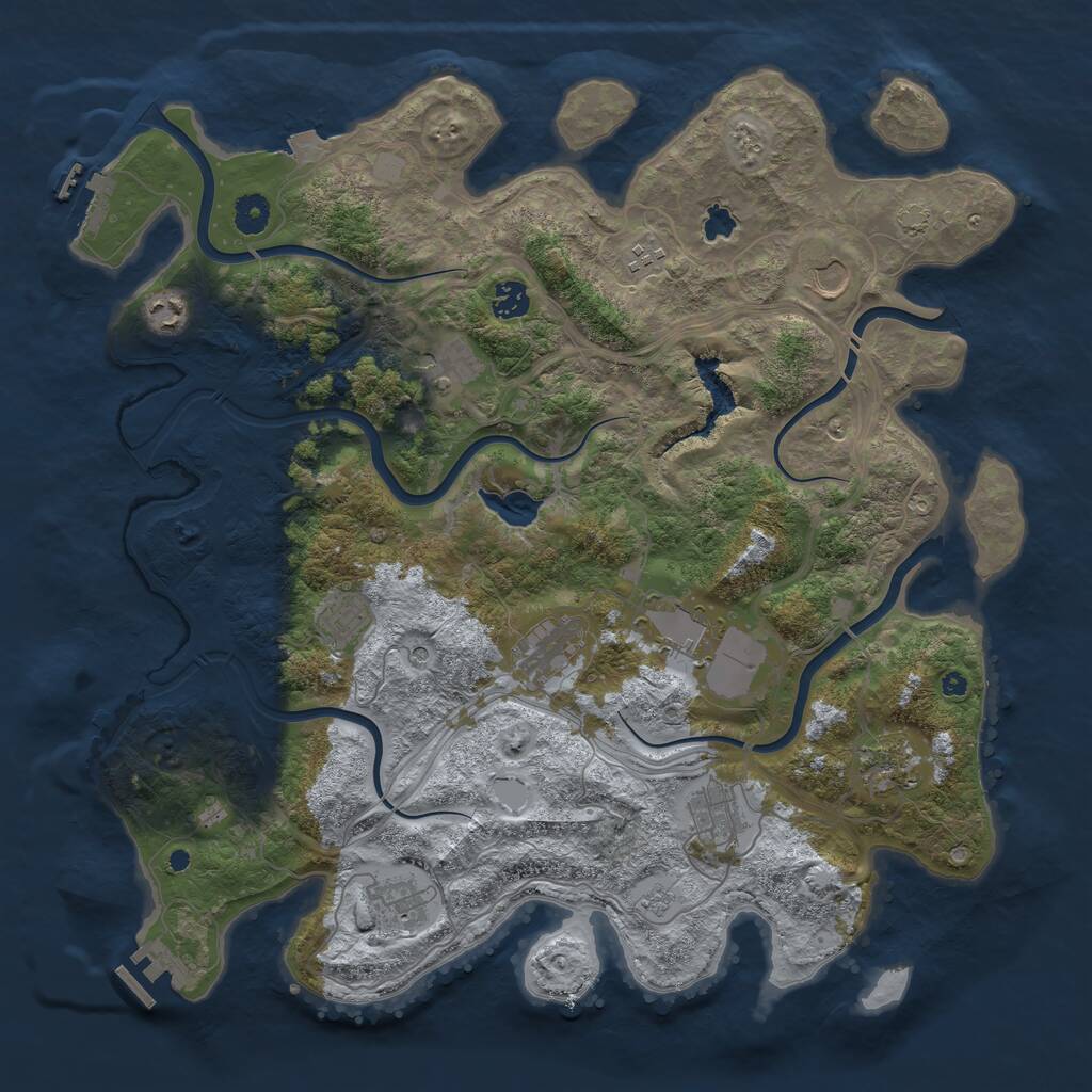 Rust Map: Procedural Map, Size: 4250, Seed: 13046, 17 Monuments