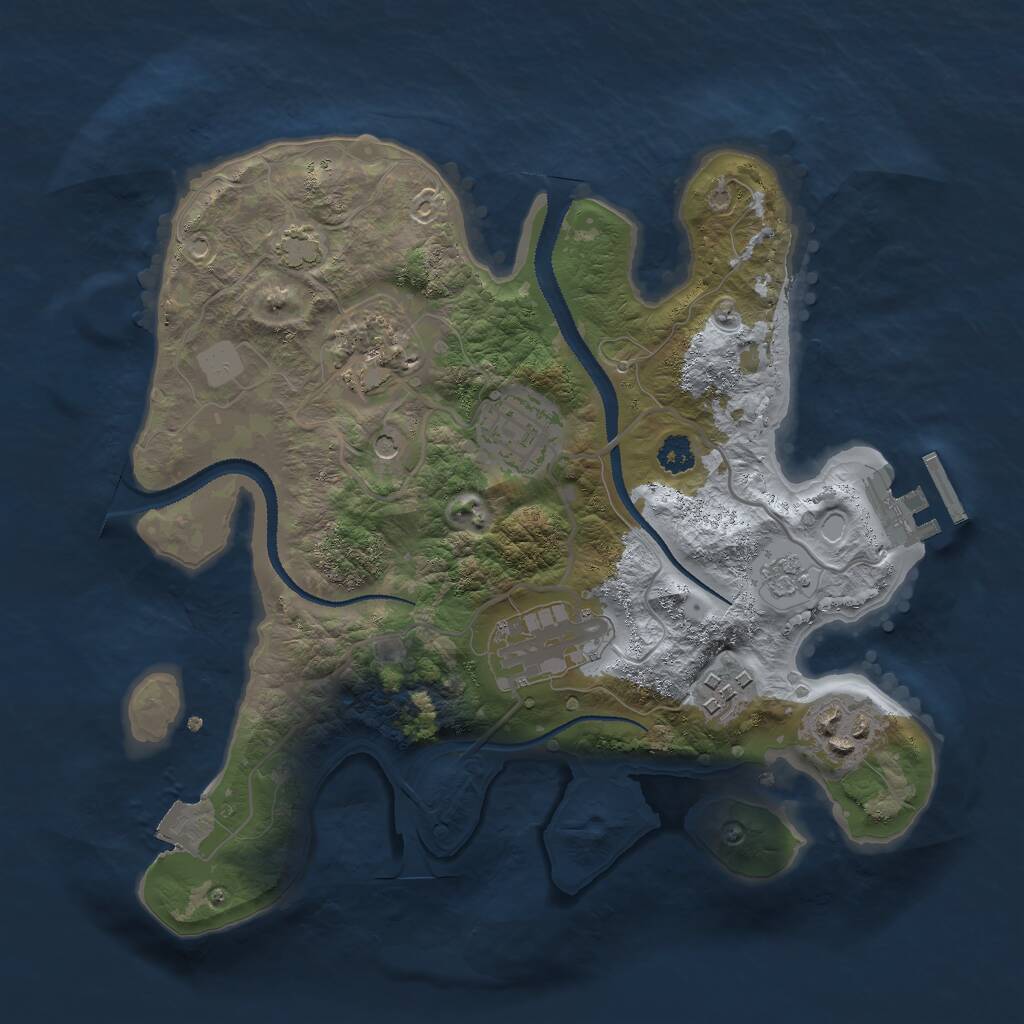 Rust Map: Procedural Map, Size: 2750, Seed: 4854465, 10 Monuments