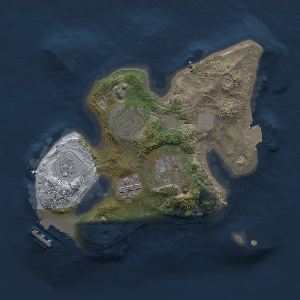 Rust Map: Procedural Map, Size: 2000, Seed: 20715995, 6 Monuments