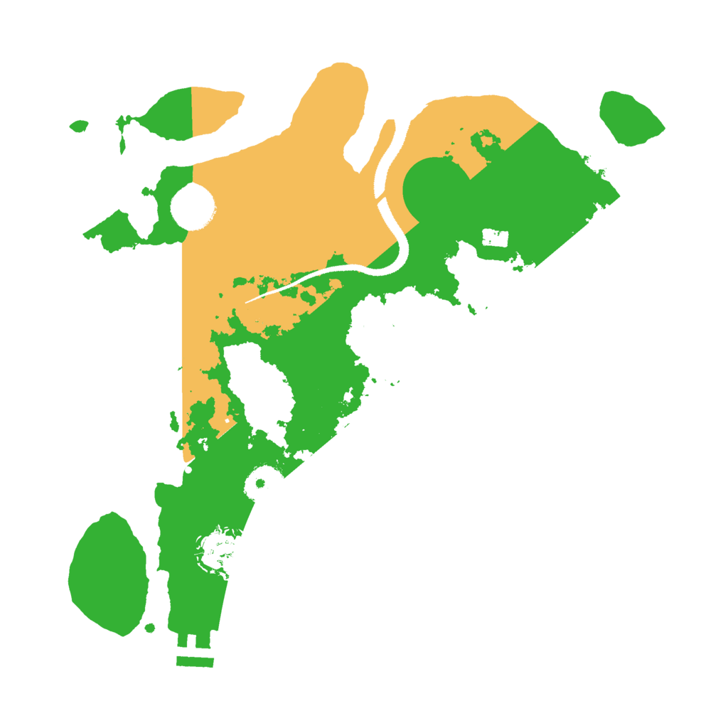 Biome Rust Map: Procedural Map, Size: 3000, Seed: 76621