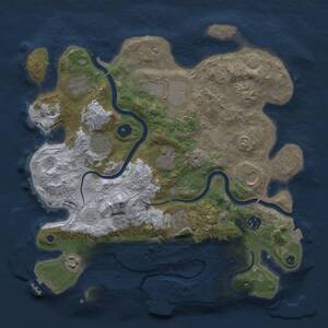 Thumbnail Rust Map: Procedural Map, Size: 3600, Seed: 561312228, 16 Monuments