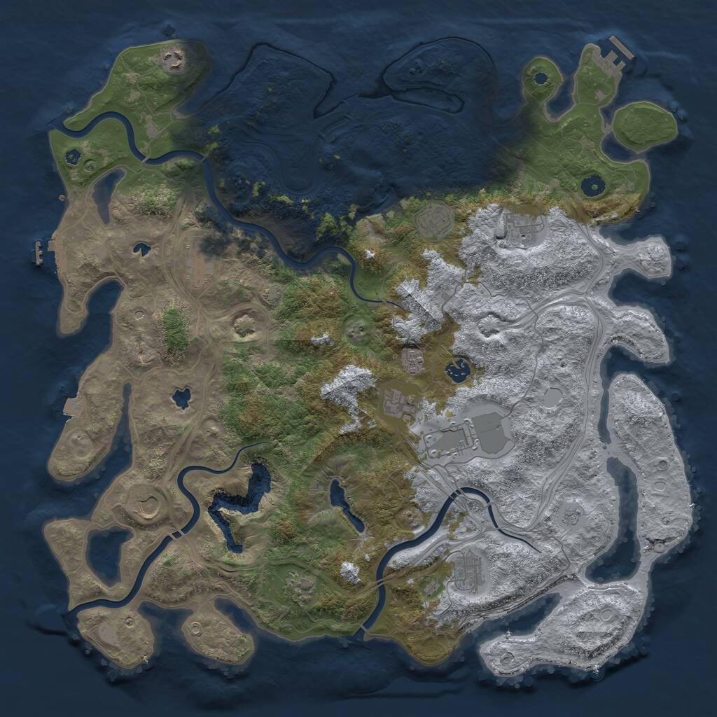 Rust Map: Procedural Map, Size: 4750, Seed: 1901290548, 17 Monuments