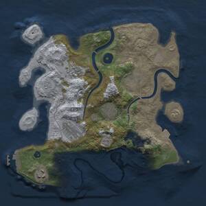 Thumbnail Rust Map: Procedural Map, Size: 3000, Seed: 352168, 12 Monuments