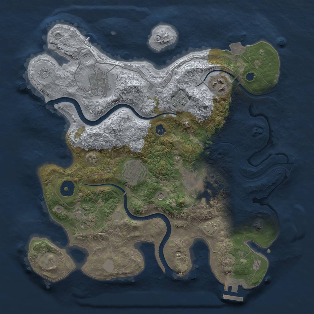 Rust Map: Procedural Map, Size: 3100, Seed: 78000, 11 Monuments