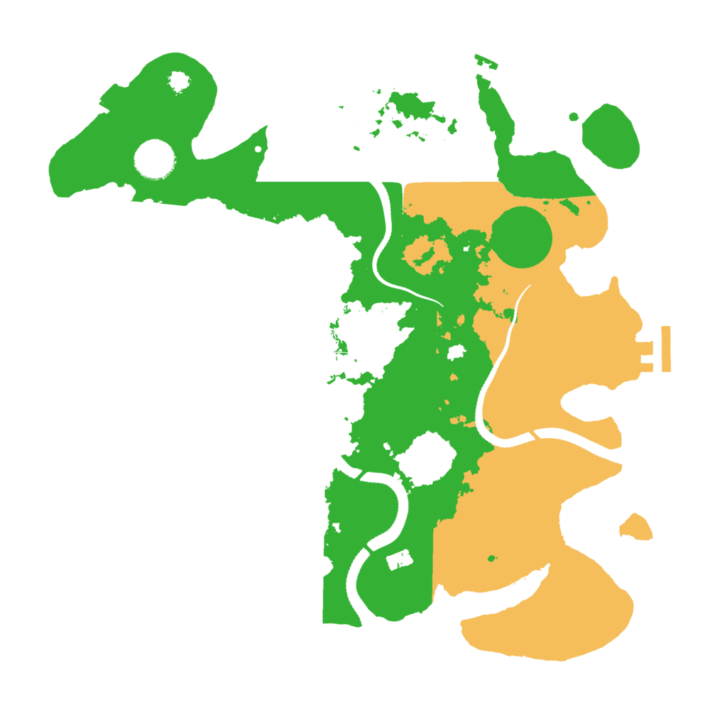 Biome Rust Map: Procedural Map, Size: 3200, Seed: 61117