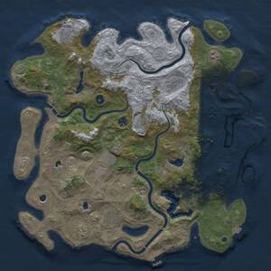 Thumbnail Rust Map: Procedural Map, Size: 4500, Seed: 246210516, 17 Monuments