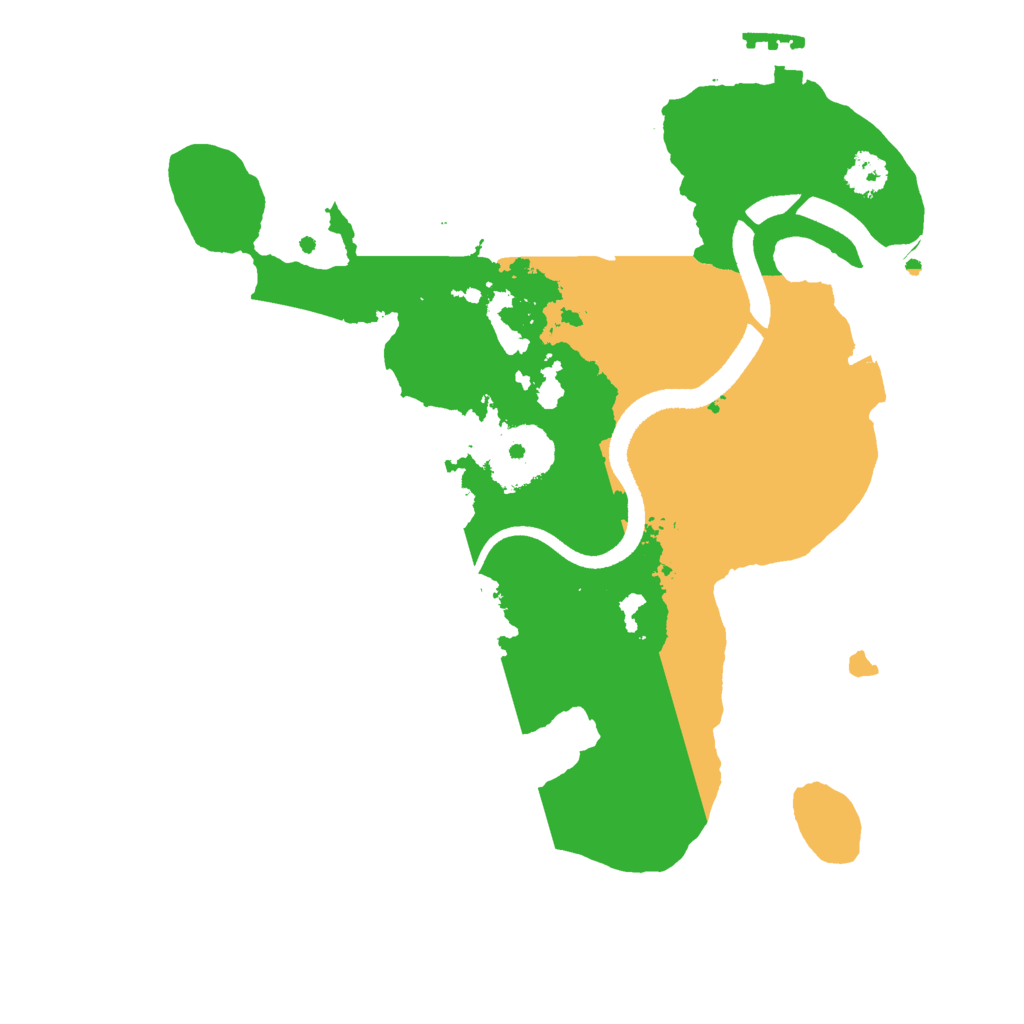 Biome Rust Map: Procedural Map, Size: 2500, Seed: 253385359