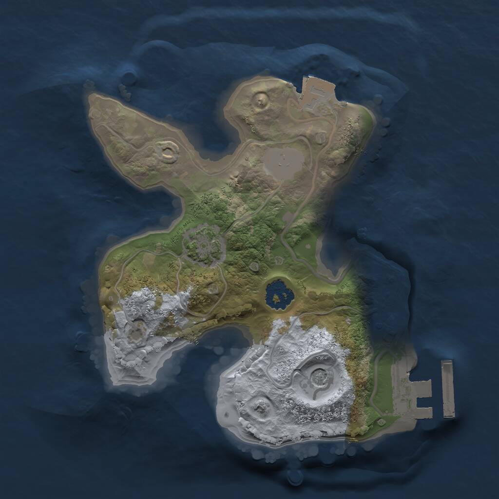 Rust Map: Procedural Map, Size: 1750, Seed: 54458090, 4 Monuments