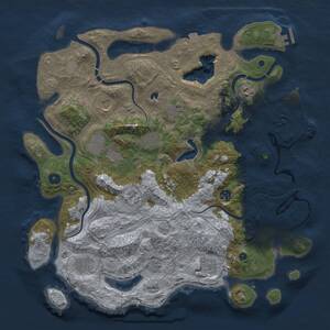 Thumbnail Rust Map: Procedural Map, Size: 4250, Seed: 1317933128, 16 Monuments