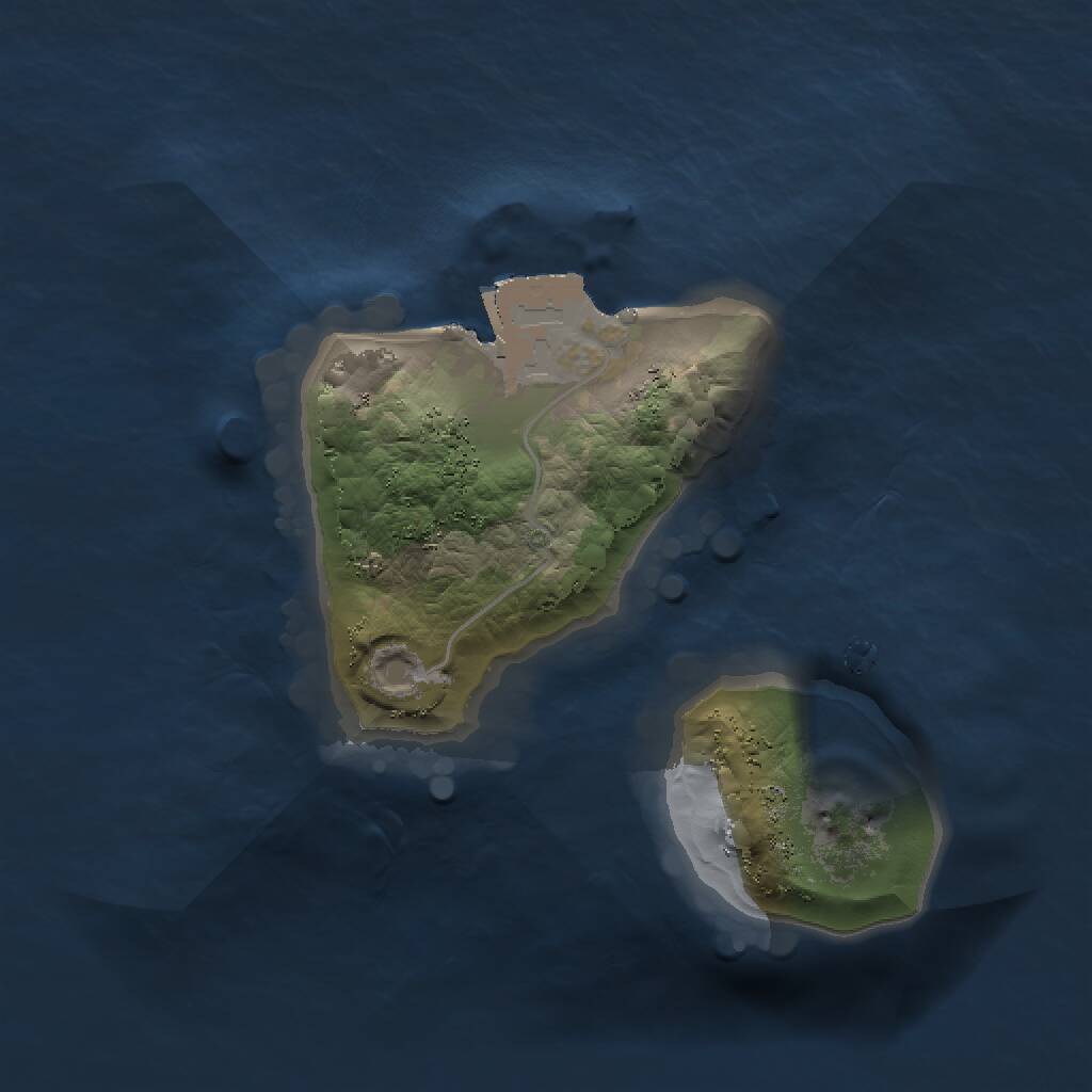 Rust Map: Procedural Map, Size: 1250, Seed: 54458090, 1 Monuments