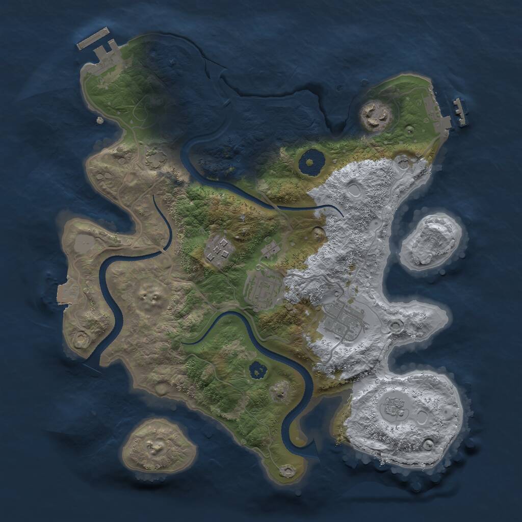 Rust Map: Procedural Map, Size: 3000, Seed: 688331367, 10 Monuments