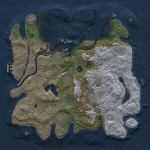 Thumbnail Rust Map: Procedural Map, Size: 4000, Seed: 908520502, 17 Monuments