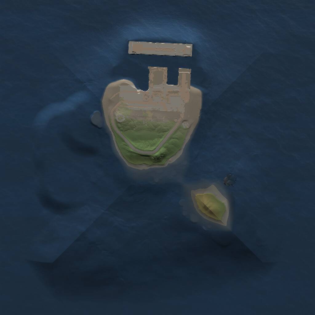 Rust Map: Procedural Map, Size: 1000, Seed: 880397812, 2 Monuments