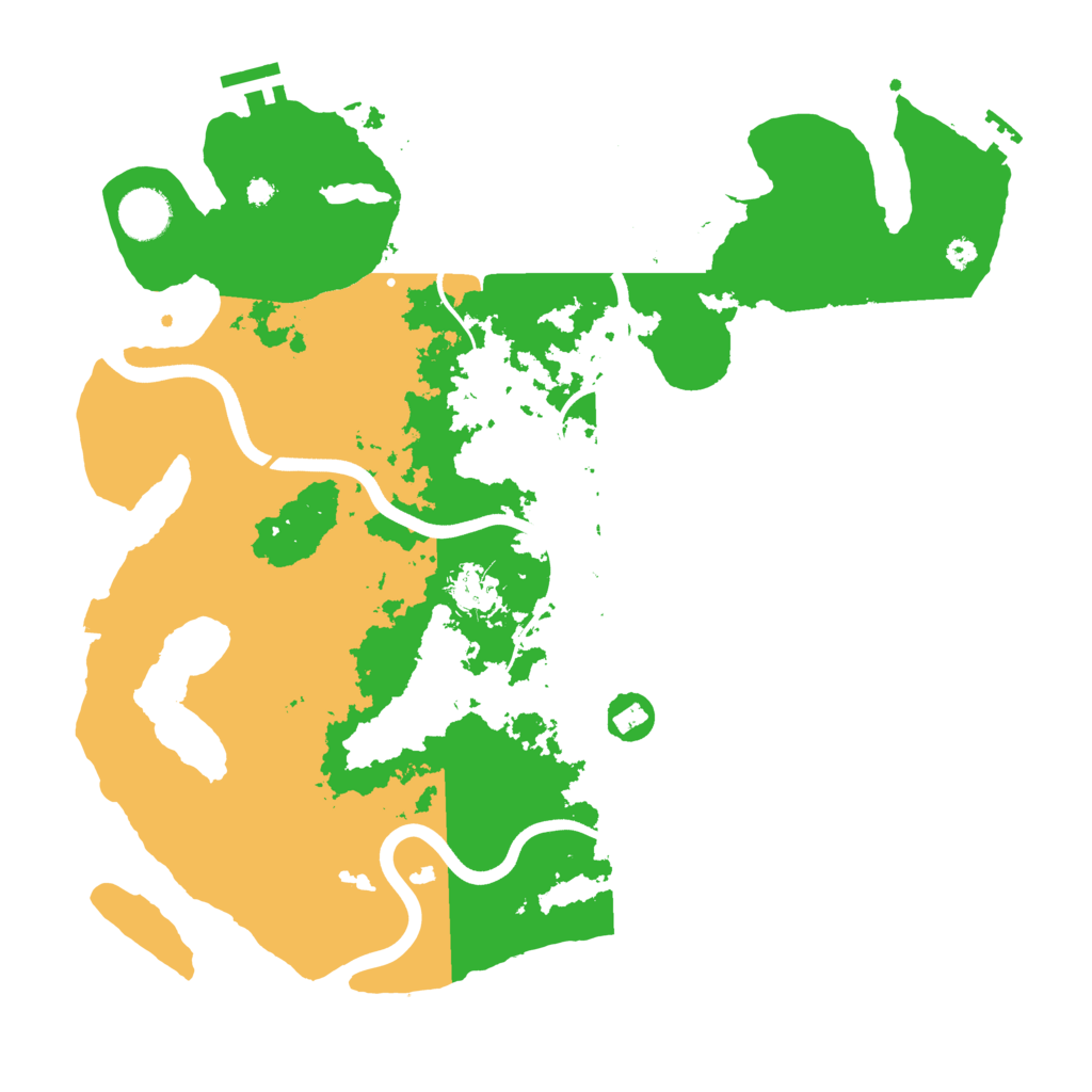 Biome Rust Map: Procedural Map, Size: 3700, Seed: 777230580