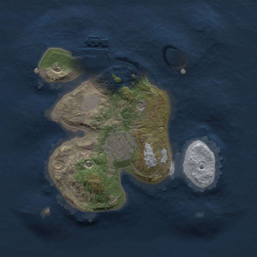 Rust Map: Procedural Map, Size: 2000, Seed: 600028668, 4 Monuments