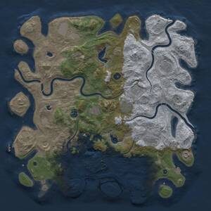 Thumbnail Rust Map: Procedural Map, Size: 4500, Seed: 388210644, 17 Monuments