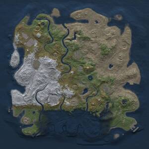 Thumbnail Rust Map: Procedural Map, Size: 4500, Seed: 361274973, 17 Monuments