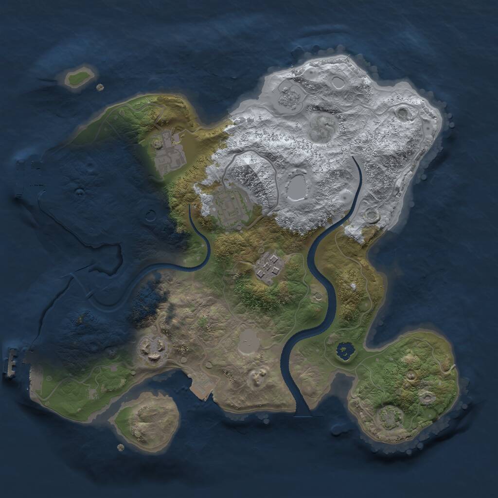 Rust Map: Procedural Map, Size: 2800, Seed: 39360664, 10 Monuments